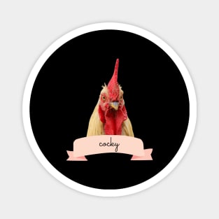 Angry Fowl Cocky Funny Rooster Chicken Lover Gift Magnet